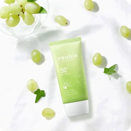 Bloqueador Solar Frudia Green Grape Sebum Control Cooling Sun Gel SPF50+ PA++++ 50ml